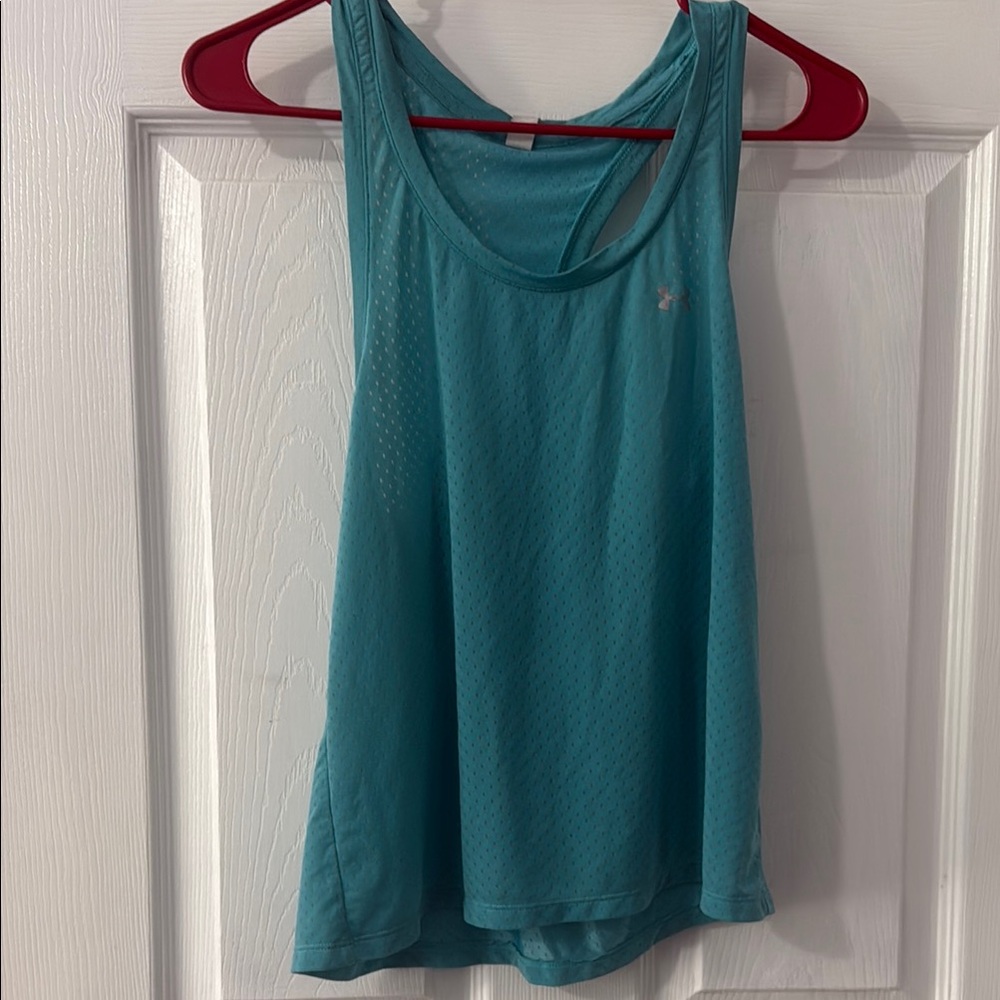 Under Armour Green Sleeveless Relaxed Tank Top